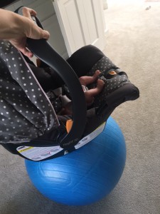 car seat yoga ball